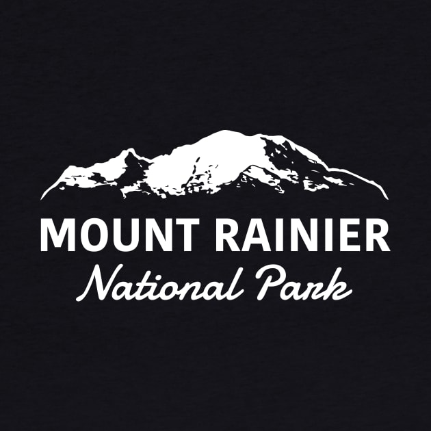 Mount Rainier National Park Text Sunrise by LucentJourneys